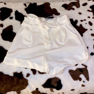 white fancy shorts